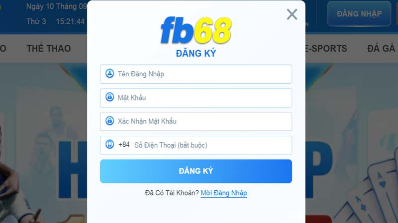 Dịch vụ đăng ký fb68